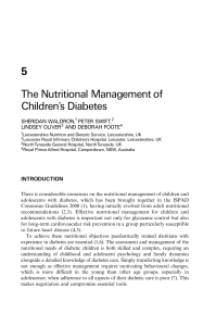 The Nutritional Management of Children-s Diabetes (1)