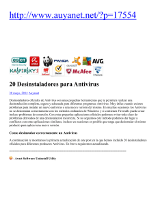 20 Desinstaladores para Antivirus
