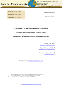 Ergonom&iacute;a en Aulas Universitarias: Comodidad y Bienestar