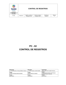 PC 02 Control de Registros