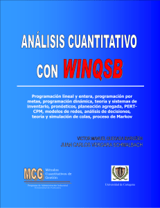 Análisis Cuantitativo Con WINQSB-Víctor Manuel Quesada Ibargüen- Juan Carlos Vergara Schmalbach