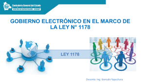 GOBIERNO ELECTRONICO EN EL MARCO DE LA LEY 1178 BOLIVIA