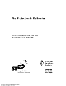 API RP 2001- Fire Protection in Refineries