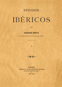 Estudios Ibéricos, por Joaquín Costa.