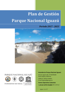 Plan de gestión del Parque Nacional Iguazú, Argentina