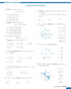 Ficha de refuerzo - Circunferencia trigonométrica