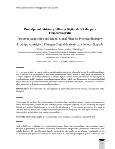Prototipo Adquisicion y Filtrado Digital de Señales para Fonocardiografia