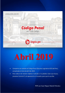 Código Penal peruano 2019 Abril 2019