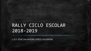 RALLY CICLO ESCOLAR 2018-2019