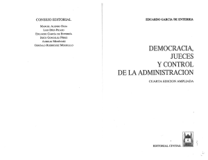 Democracia Jueces y Control de la Administraci n
