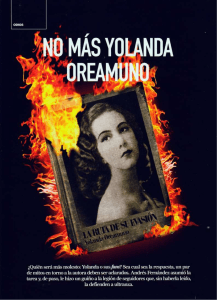 No más Yolanda Oreamuno