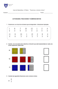 Guía Fracciones y números mixtos 6°