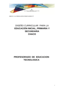 PROFESORADO DE EDUC TECNOLOGICA