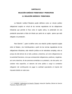 Relaci&oacute;n Jur&iacute;dico Tributaria y Principios Constitucionales