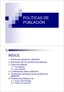 POLITICAS DE POBLACION