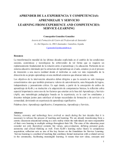 Aprendizaje y Servicio: Experiencia y Competencias