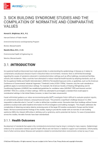Sick-building - Syndrome studies and the compilation of normative and comparative values