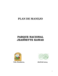 Plan de Manejo Parque Jeannette Kawas