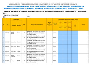 ASOCIACION DE PISCICULTORES EL PACO ENCANTADOR DE KEPASHIATO