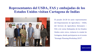 Representantes del USDA, FAS y embajadas de los Estados Unidos visitan Cartagena de Indias