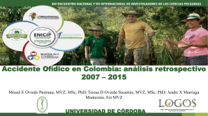 ENICIP - ACCIDENTE OFÍDICO EN COLOMBIA 2007 - 2015