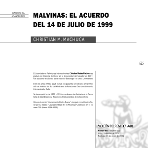 Malvinas: El Acuerdo del 14 de Julio de 1999_Machuca