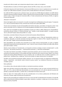 Acuerdo entre FMI y Ecuador
