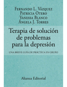 Terapia de solución de problemas para la depresión - Fernando L. Vázquez