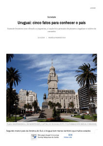 Uruguai cinco fatos para conhecer o país - Revista Galileu  Sociedade