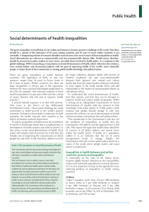 Marmot-Social determinants of health inqualities