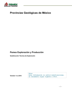 Provincias Geol&oacute;gicas de M&eacute;xico: Informe PEMEX