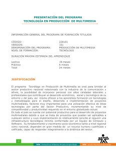 Programa Tecnolog&iacute;a en Producci&oacute;n de Multimedia SENA