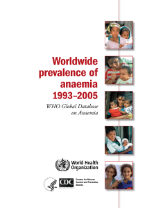 anemia prevalencia mundial