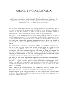 FALLOS Y MODOS DE FALLO