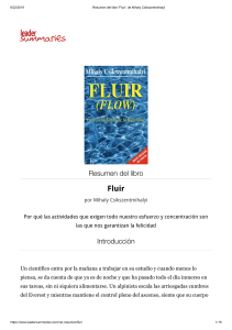 Resumen del libro 'Fluir', de Mihaly Csikszentmihalyi