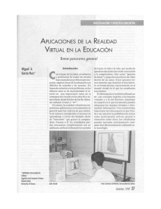 Aplicaciones realidad virtual educacion breve panorama general
