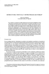 Peronard Thierry, M y otros Comprensión de textos escritos de la teoría a la sala de clases ESTRUCTURA TEXTUAL Y ESTRATEGIAS LECTORA