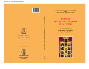 Inventari Arxiu Parroquial de Montesa (MAV XII 2013)