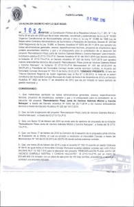 decreto 1052 adjudica y contrata JV G. Mistral y Nalcayec