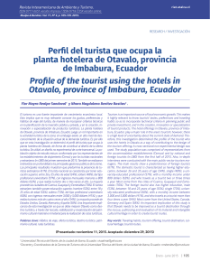 Perfil del Turista en Otavalo, Ecuador: An&aacute;lisis y Oferta Tur&iacute;stica