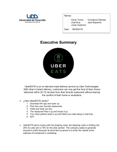 Executive Summary of UberEATS