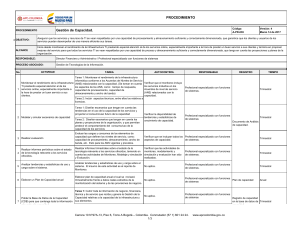 Procedimiento Gestión de Capacidad TI