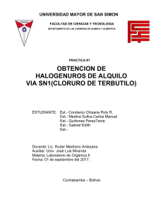(1)OBTENCIÓN DE HALOGENUROS DE ALQUILO 2