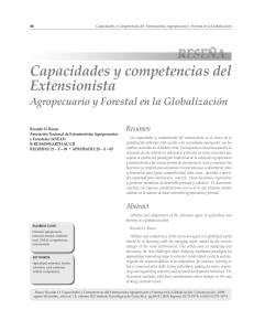 CAPACIDADES Y COMPETENCIAS DEL EXTENSIONISTA AGROPECUARIO Y FORESTAL EN LA GLOBALIZACIÓN