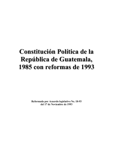 Contitucion de la Republica de Guatemala