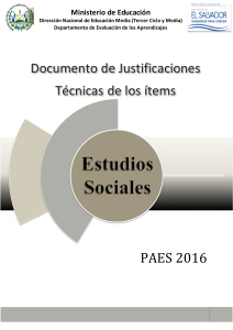 Justificaciones Sociales PAES 2016
