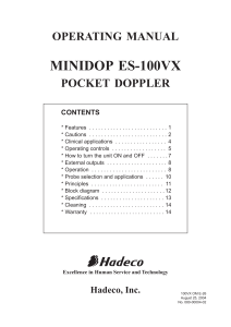 Hadeco Minodop ES 100Minidop ES-100VX manual (1)