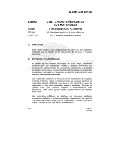 N-CMT-4-05-001-06 (1) CARACTERÍSTICAS DE MATERIALES PARA PAVIMENTOS