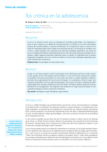 Tos Cr&oacute;nica en Adolescentes: Revisi&oacute;n y Manejo