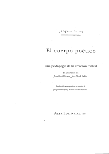 Jacques Lecoq - El cuerpo poetico (B&W)